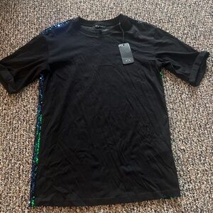 Armani Exchange black sequined shirt